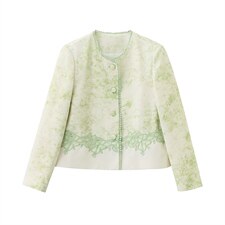 现货现货2026年春季新中式外套，女装短外套，伊仟回