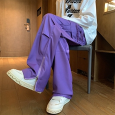 XZ213-DK2001-P55控68港风大码拉链开叉hiphop美式休闲工装裤男，男装工装外套，星座213