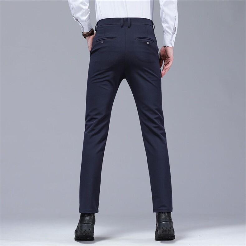 春夏季质感男西裤小脚休闲裤弹力西装长裤修身直筒休闲裤XK95-P38，男装西服套装，星座224-3