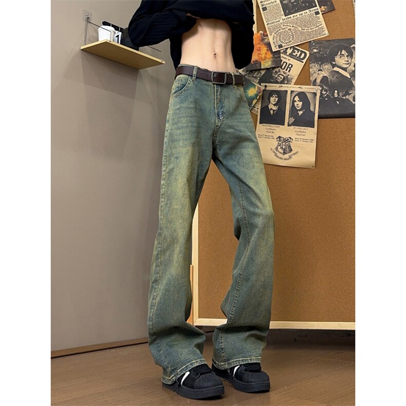 B221美式ins高街百搭修身微喇弹力牛仔裤LK24377-特P38控68,男装牛仔裤,电商B221