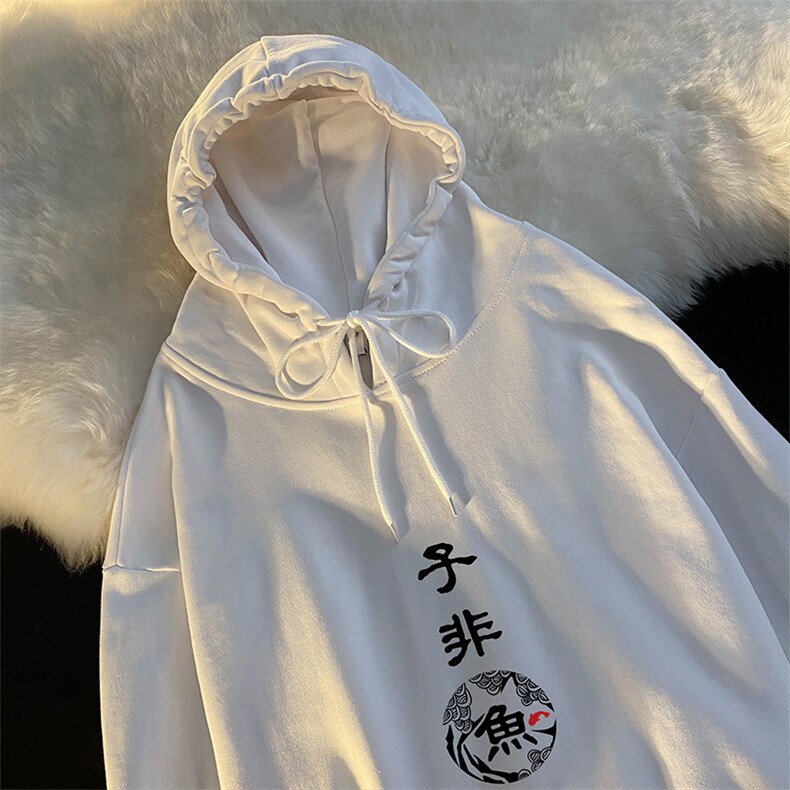 WY2070-P35 加绒款-P40 纯棉连帽卫衣男大码运动帽衫宽松薄外套男图片