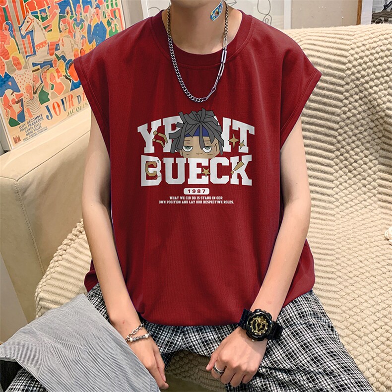 量大优供视频得物直播品质220克夏季纯棉背心无袖T恤WB90,男装T恤,电商A486