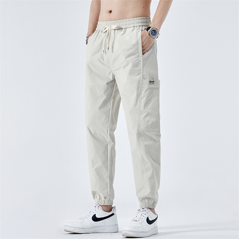 休闲裤男薄款宽松哈伦束脚运动九分工装长裤子夏季潮牌Z9823-P45，男装工装外套，星座509