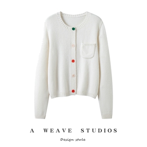 2025彩扣开衫简约百搭时尚，女装针织衫/毛衣，兴泰羊绒