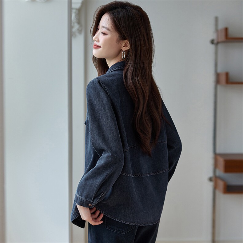 时尚百搭宽松牛仔外套女韩版显瘦长袖上衣春季新款潮流女装，女装牛仔外套，韩派