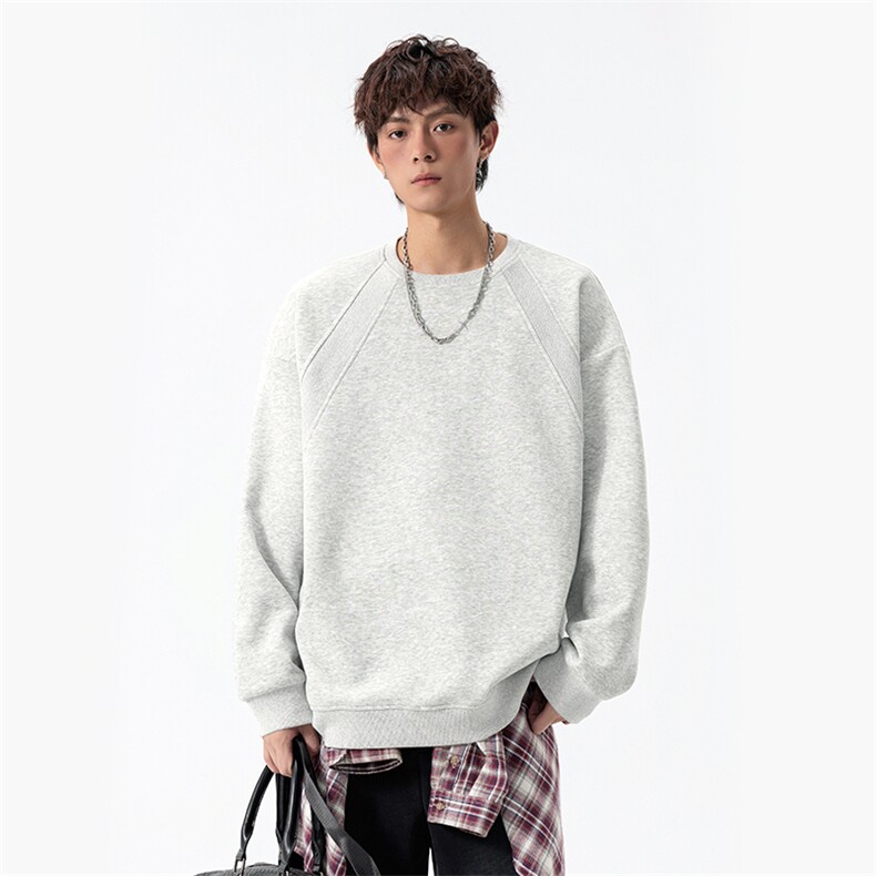 潮流百搭300g华棉解构长袖卫衣男W50982特P23 W50982J加绒特P27图片