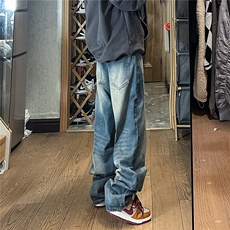 潮流新款百搭慵懒时尚都市日系ins男牛仔裤XK8009P40，男装牛仔裤，星座1116-2