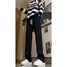 秋冬美式高街vibe运动加绒休闲卫裤货号K2485特P4578加绒P60，男装休闲裤，电商A063