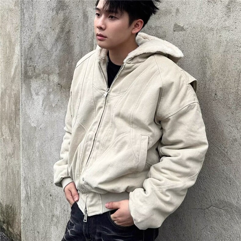 衣服2025新款套装秋季复古夹克男装潮流日系工装外套搭配直筒长袖图片
