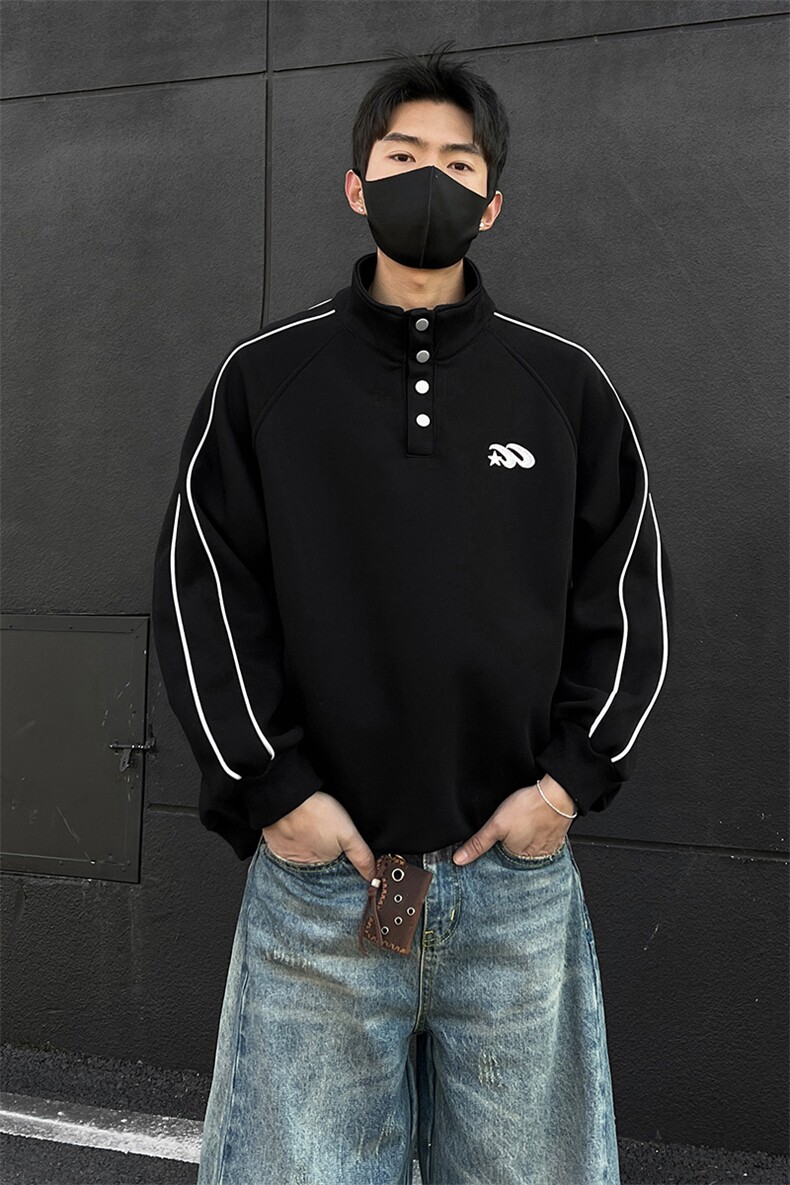 运动休闲刺绣polo领卫衣男cp109-特p65,男装卫衣,电商B371