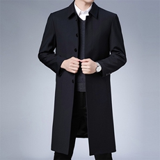 ZL1935男士2022年春季新款长袖外套休闲翻领青年长款风衣P200，男装风衣，电商B360