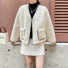 冬季新款洋气百搭显瘦颗粒绒外套，其它，QIANCHEN 谦晨