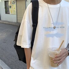 DX17143-P20 纯棉短袖t恤男大码半袖打底衫宽松体恤衫 港风图片