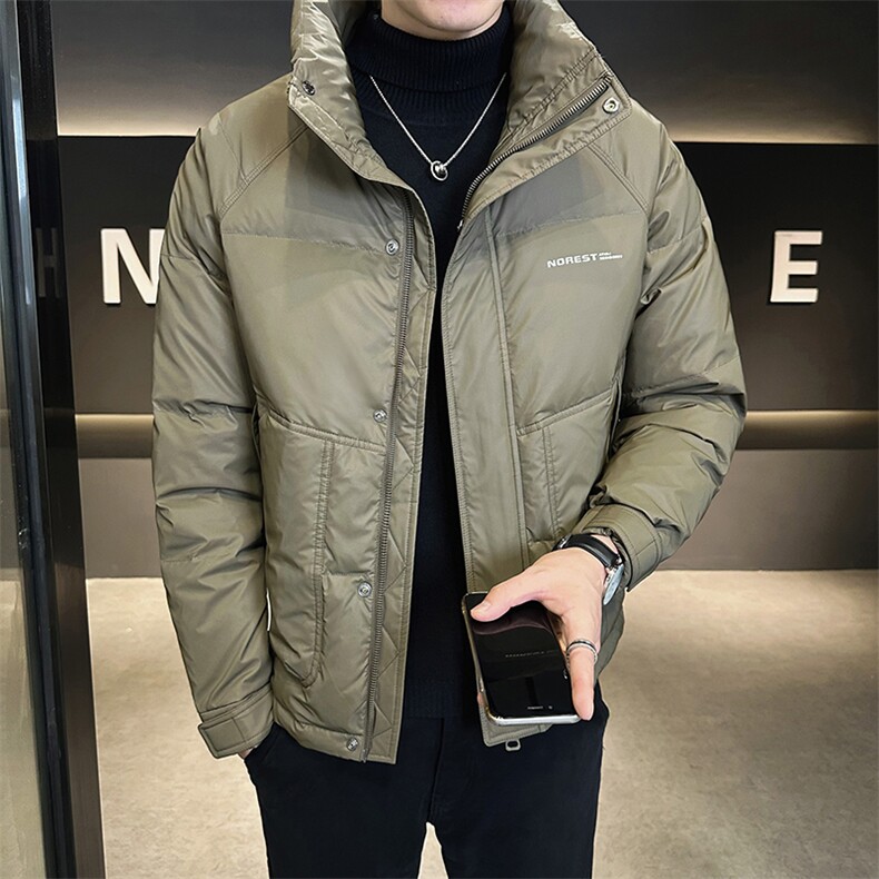 2024新款冬季羽绒服男士外套潮牌立领上衣A313-6301-P175控价258,男装羽绒服,电商A313