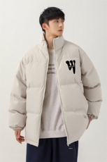 日系立领棉衣字母印花保暖棉服男新外套女新MY62048P95控118，男装棉衣，电商A268-1