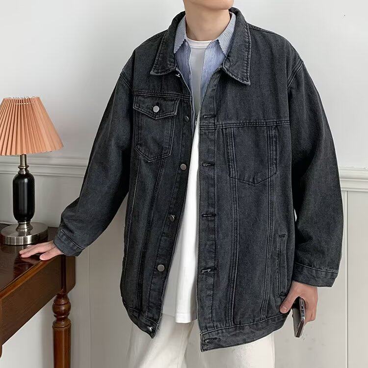 牛仔外套男春秋季潮流宽松帅气上J693P55,男装夹克,星座1116-2