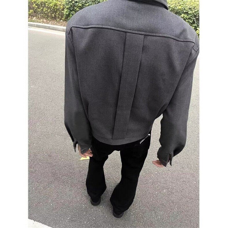 【有货】DJK870-P65春秋季青少年百搭休闲高级设计翻领纯色外套,男装夹克,星座603-2