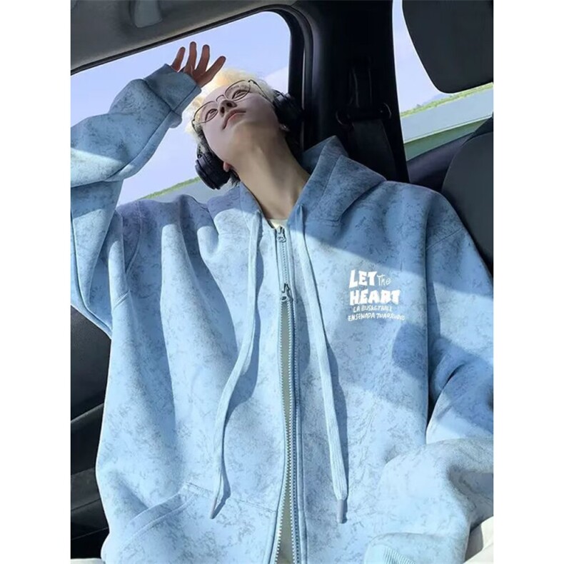 新款慵懒气质流行潮流ins文艺时尚原宿日系开衫高质量卫衣百搭,男装T恤,星座506A
