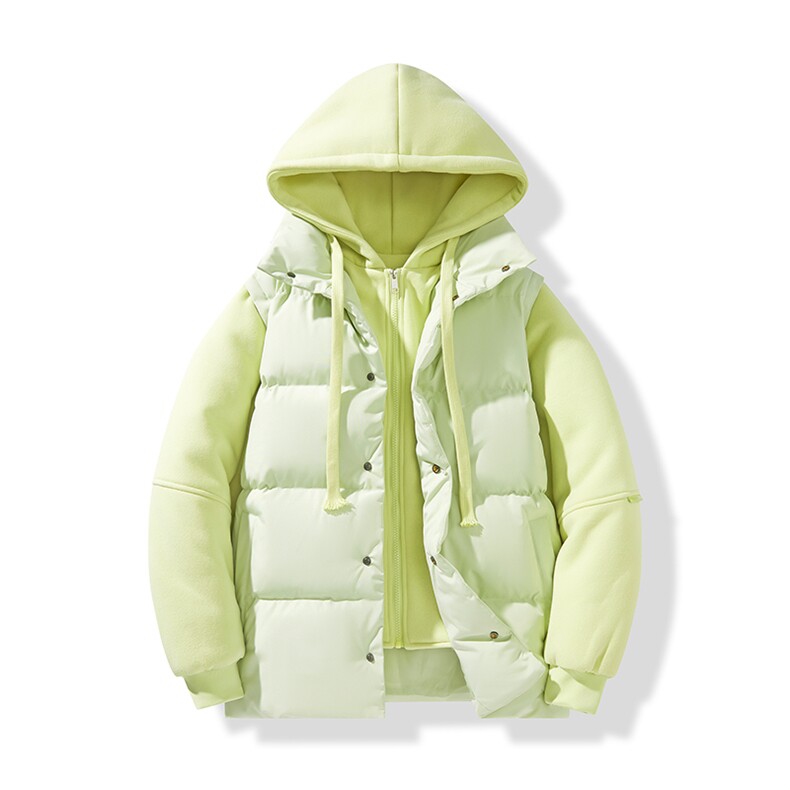 新款假两件棉服男加厚羽绒棉衣情侣款连帽拼色连帽外套M092-P75,男装棉衣,星座1403A