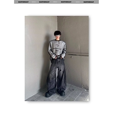 1506-1/710/P59美式复古做旧多口袋拼接工装弯刀牛仔裤，男装牛仔裤，星座1506