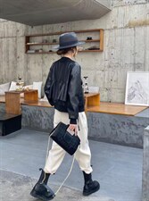 【现货】休闲皮衣外套，女装皮衣，芷炫