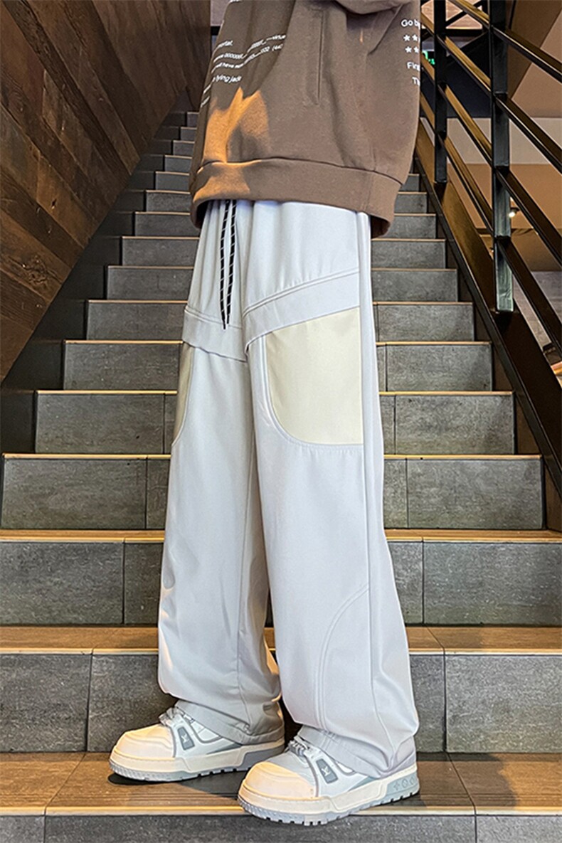 8XL-M拼接PU皮冲锋裤男特大码防风防水登山工装裤KZ016P53加绒63,男装工装外套,电商B312