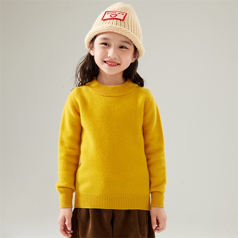 秋冬半高领儿童男女童装加厚保暖毛衣女童小孩打底羊毛衫,童装毛衣,初丹羊绒童装