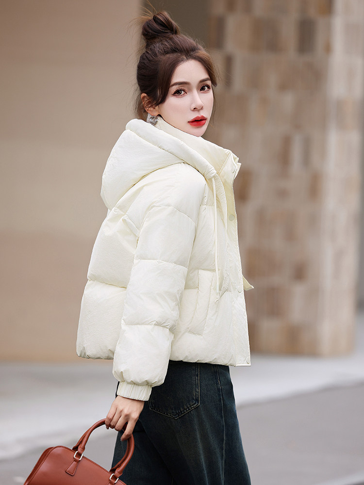 白色小香风短款羽绒服女2025新款冬季小个子超好看保暖白鸭绒外套,女装羽绒服,姿衣坊