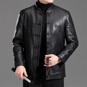 BAMJ-7002钱塘2002-2中年男士春秋季新款休闲商务夹克外套P117,男装皮衣,钱塘207-2