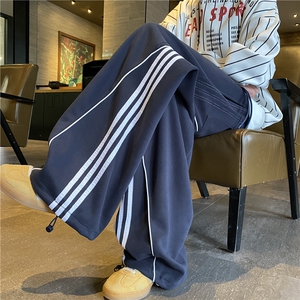 2025春季新款美式运动风条纹宽松休闲卫裤B315-K25607-特p40控78图片