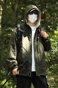 潮流宽松休闲外套百搭连帽夹克A161-8818-P78图片
