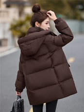 2025年冬季90白鸭绒羽绒服中长款，女装羽绒服，艾尚靓装