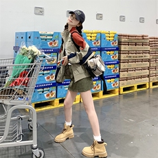 24秋装新品三色撞色立领宽松短外套2C050-1137-P130-K188，女装短外套，2C050