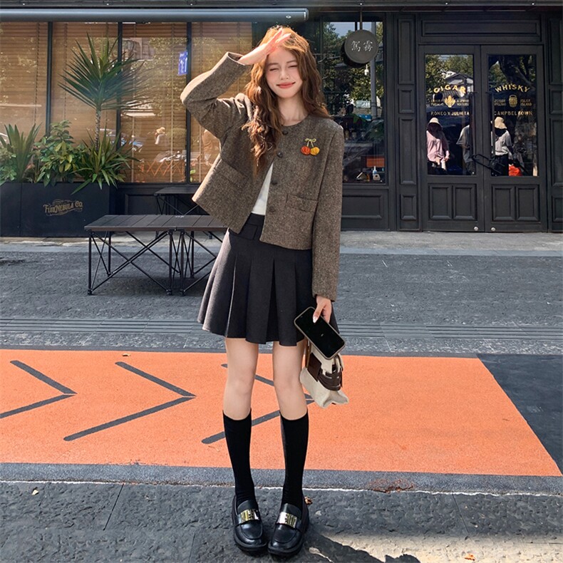 【有货】C3393P165K238羊毛外套40%羊毛,女装短外套,2D113