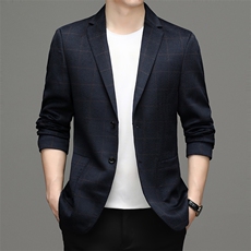 羊绒外套男士冬季商务休闲单西服宽松商务休闲西装YL6521-P420，男装西服，电商B212（原钱塘6029）