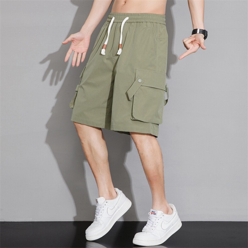 新款工装短裤男潮牌ins休闲裤宽松大码中裤五分裤D0615-P40图片