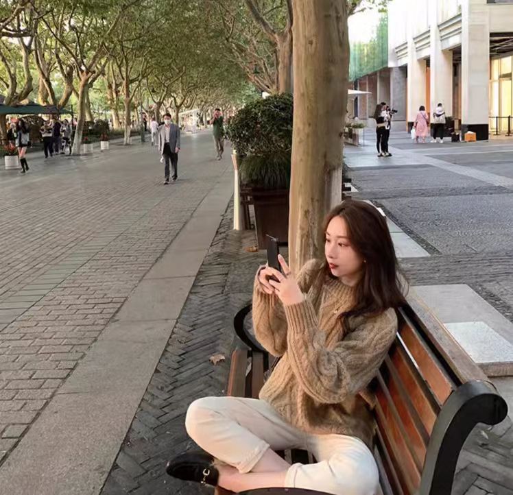 2025年秋季新款百搭女士麻花女士长袖套头衫,针织衫/毛衣,硕彦羊绒