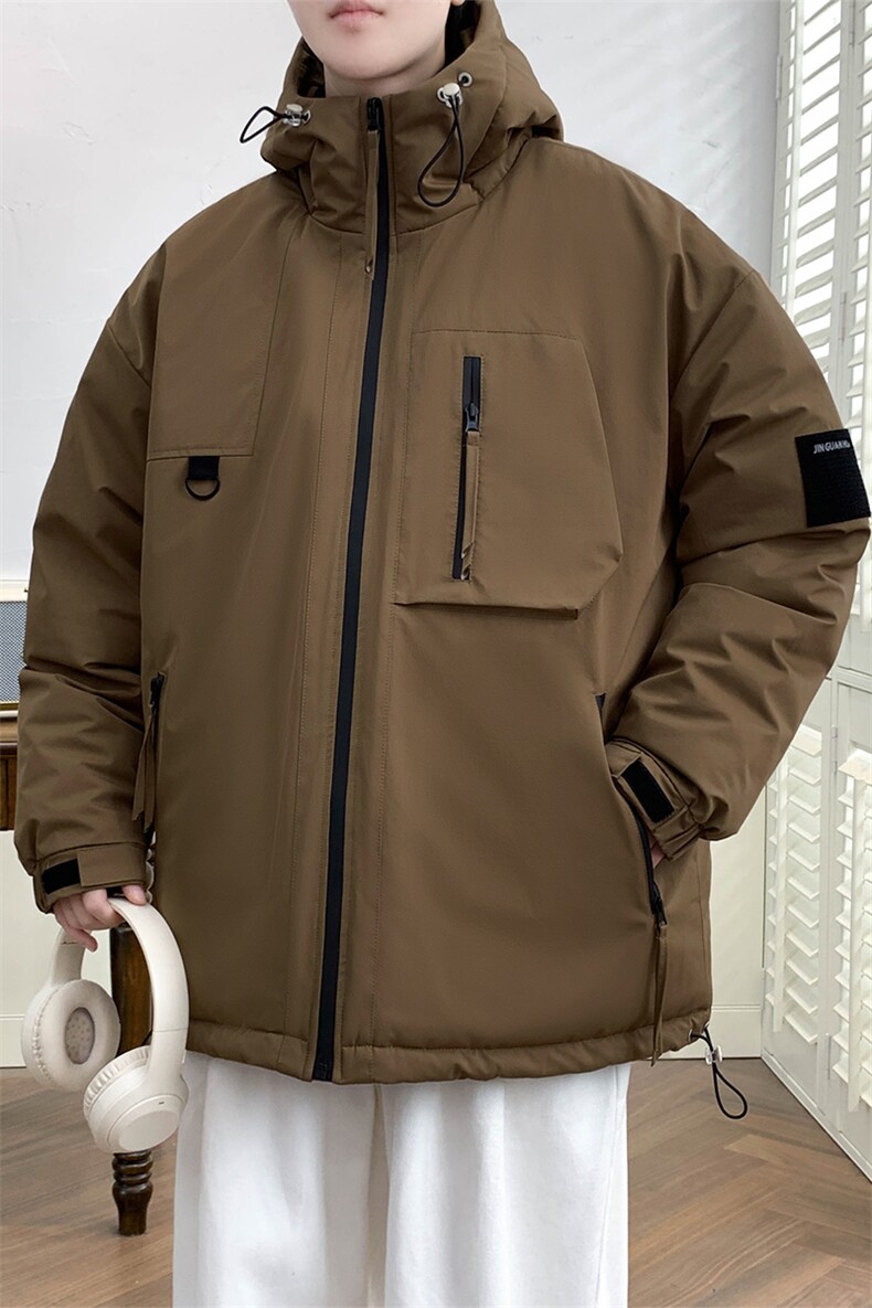 90白鸭绒羽绒服2024新款连帽加厚工装外套A436-5536-P210控价298,男装羽绒服,电商A436