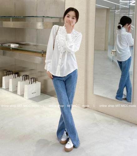 现货小衫韩版搭配显廋牛仔裤，女装牛仔裤，Lavia芙纳薇娅