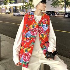 MJ203秋新东北大花盘扣马甲大码男女装学生青少年棉坎肩潮背心男，男装背心/马甲，星座115A(原星座507）