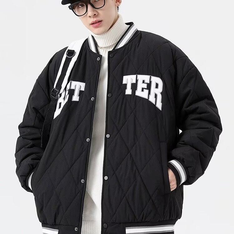 1506/Q2140/P57港风棉衣男款潮牌大码潮流冬装面包服潮流上衣外套,男装棉衣,星座1506