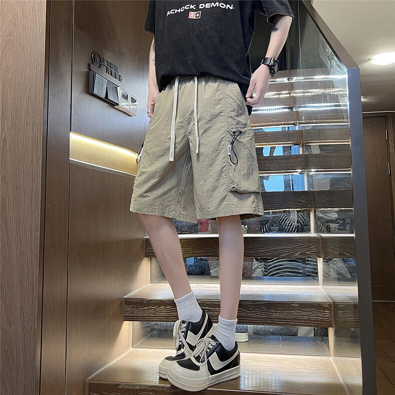 夏季薄款工装休闲短裤新款冰丝宽松百搭五分裤,男装休闲裤,星座410-7
