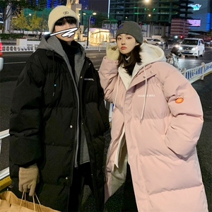 备战双十一 中长款过膝棉服假两件加厚情侣棉衣 女 G910 P158女类图片
