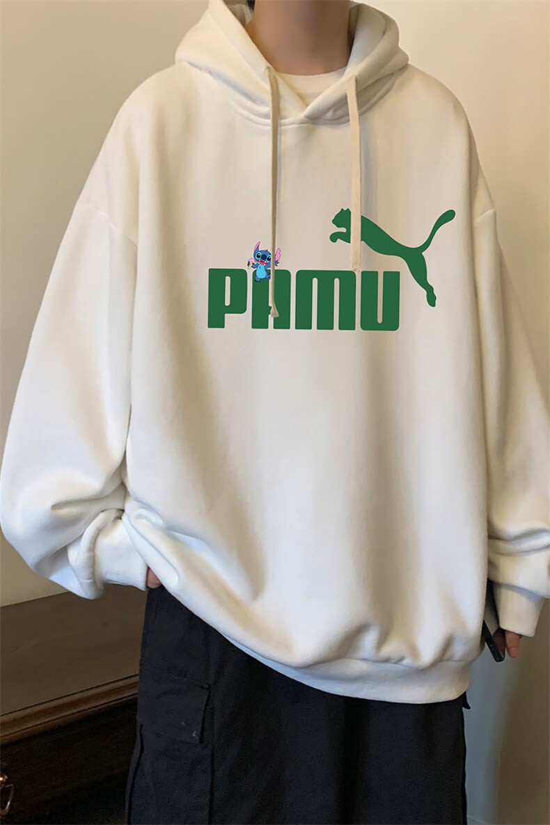 纯棉连帽卫衣男大码运动帽衫宽松薄WY2227-P35加绒款-P40,男装卫衣,电商A040