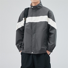新款现货户外双面穿立领夹克男冲锋衣外套JK901-P75，男装夹克，星座1204-3