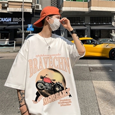 B239-1201-P28欧美式摩托机车创意印花夏季高克重半袖短袖t恤，男装T恤，星座514-2(原B239)