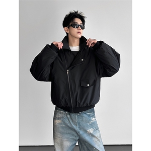 老钱风内里机绗棉斜门襟拉链棉衣男冬季加厚保暖短款棉服MY94P138图片