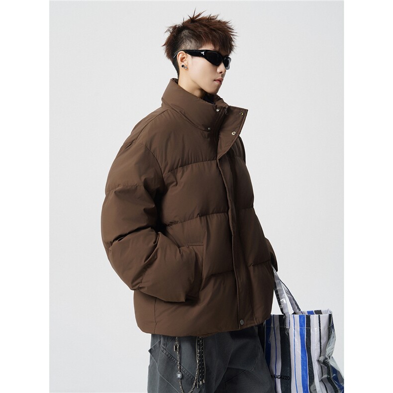 仿牛仔拼接假两件棉衣保暖设计感立领棉服A170-M912-P135控188,男装棉衣,电商A170