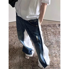 1506-1/KA5511/P54个性字母牛仔裤嘻哈ins潮高街潮流痞帅长裤男女，男装牛仔裤，星座1506-1