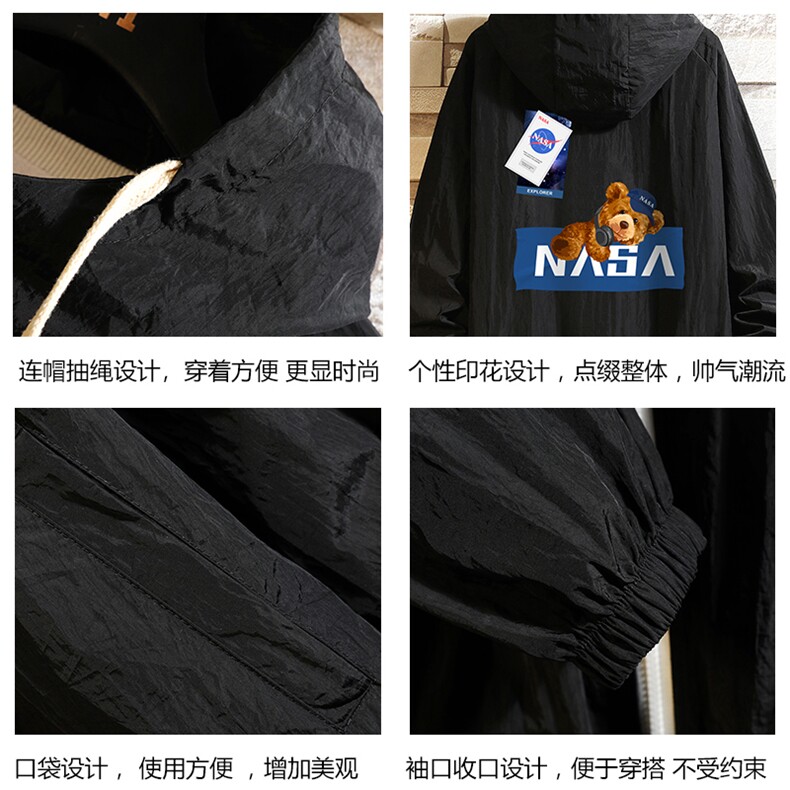 FS63247-P55NASA薄款防晒衣男透气防紫外线外套冰丝防晒服砖墙,男装夹克,电商A040A